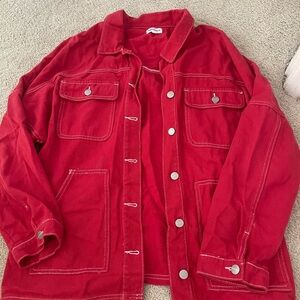 REVOLVE Red Utility Jacket